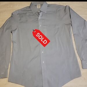 SOLD...BROOKS BROTHERS LIGHT BLUE "CLASSIC" COTTON DRESS SHIRT 16 X 36